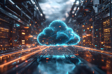 Cloud computing data center server room