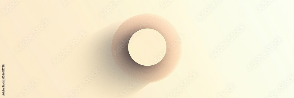 Aufkleber Circular shadow effect created by light in a minimalist design approach for modern artwork. Generative AI