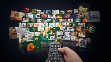 Media concept multiple television screens