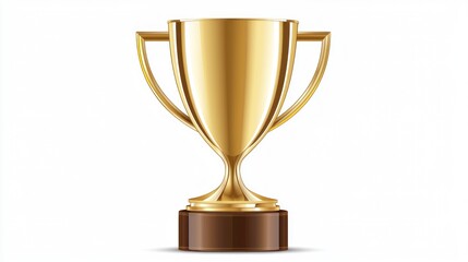 Fototapeta premium Gold Trophy Isolated on White Background