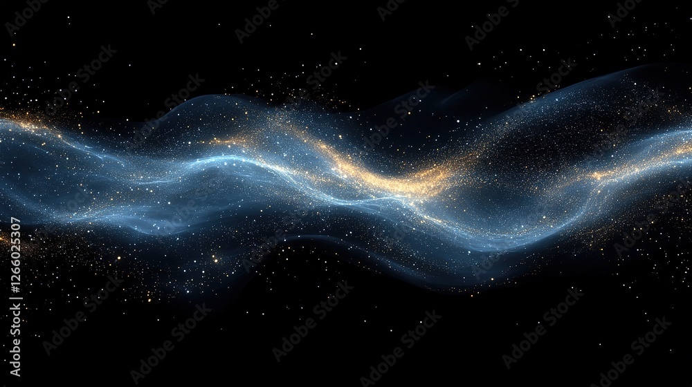 Wall mural cosmic flow of light and energy deep space digital art infinite universe abstract viewpoint interste