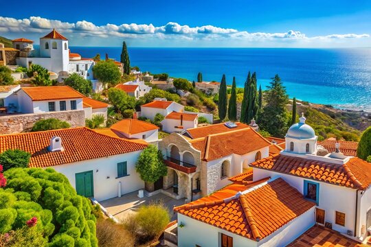 Panoramic View of Pissouri, Cyprus: Stunning Coastal Architecture