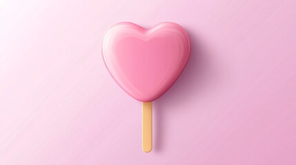 Delightful Heart-Shaped Ice Cream Novelty on Stick