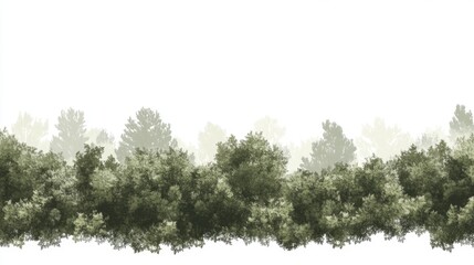 Fototapeta premium Misty Forest Horizon, tranquil nature scene, suitable for website backgrounds or nature-themed posters