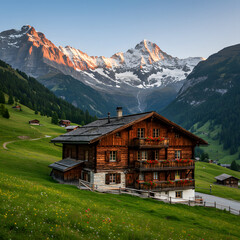 Swiss wood house 
