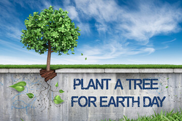 Earth Day Concept Art - Environmental Protection and Sustainability Illustration