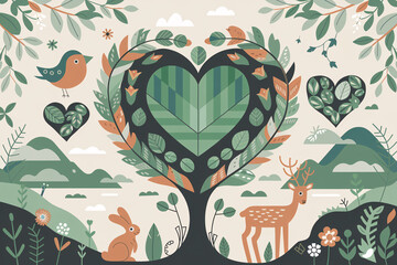 Earth Day Concept Art - Environmental Protection and Sustainability Illustration