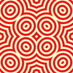 Rhombuses and circles ornament. Seamless checks, rings pattern. Diamonds, rounds backdrop. Tiles wallpaper. Ethnic motif. Geometric linear background. Digital paper. Geometrical textile print.