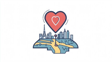 Freepik: Love, Map, Tourism, Travel Pointer for Location