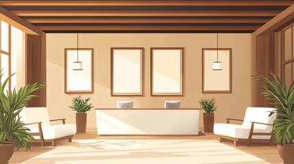 Luxurious Spa Reception Area: Creating a Tranquil Ambiance