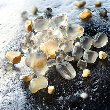 mastic tears of chios on transparent background