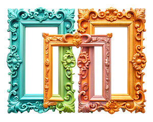 Obraz premium decorative frame with flowers