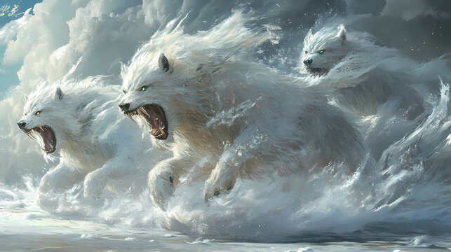 Adesso basta ! contestazioni sociali. Crystal-Fanged Beasts. Illustration