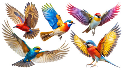 Obraz premium set of colorful parrot