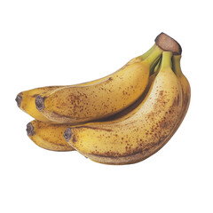 Bunch Of fresh bananas isolated on white transparent background