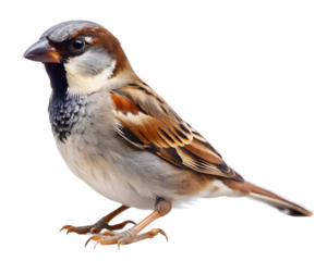 red backed shrike isolated on white