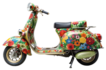 vintage scooter vector illustration