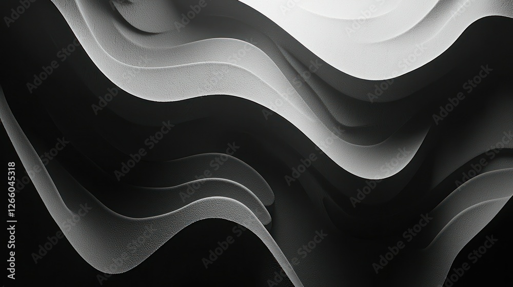 Poster abstract flowing waves creating dark and bright patterns for desktop background