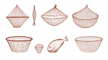 Obraz premium gillnet gill fish trap