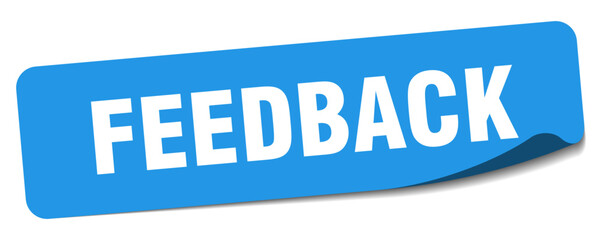 feedback sticker. feedback label