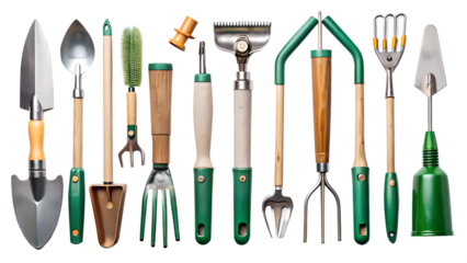 set of gardening tools