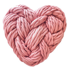 Isolated Knitted Heart Shape
