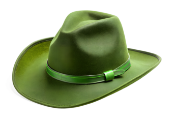green hat isolated on white background