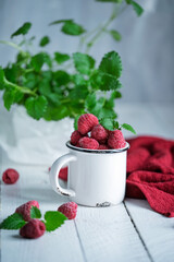 raspberry and mint 