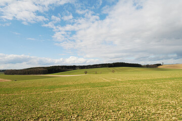 Feldlandschaft, Landschaft, Frühjahr