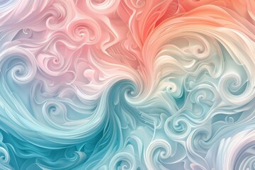 Naklejka premium Delicate pastel background with a blend of pink, blue, and green, featuring subtle textures for added depth
