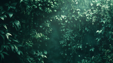 Lush green wall covered in various types of foliage. Aether-Filled Caverns. Illustration