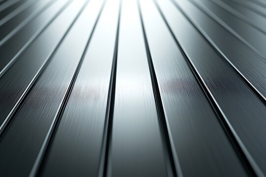 Shiny metal surface with parallel lines, creating a modern and industrial look.