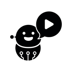 AI video chatbot media interaction icon