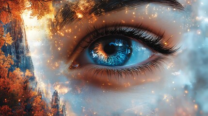 Close up portrait fantasy blue eyes high resolution hd picture