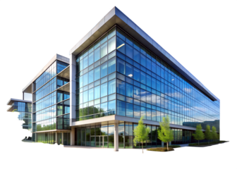 modern office building with glass windows