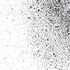 gradient texture with grunge noise. background of dirty grain. Halftone overlay with dots. Distressed wallpaper with sand and grit. rough grit design. Random black-white dot texture for banners, poste