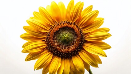 Fototapeta premium Silhouette of a Yellow Sunflower on Transparent Background - PNG Stock Photo