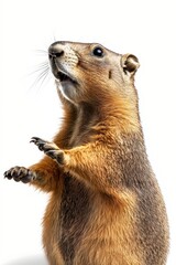 Fototapeta premium Closeup view of cute groundhog