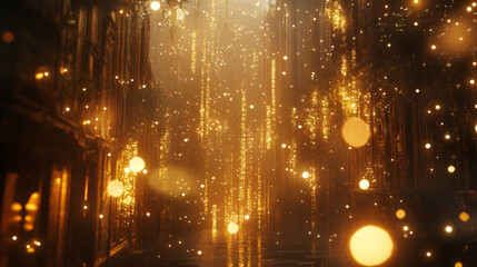 Golden Glow: A Radiance of Shimmering Lights

