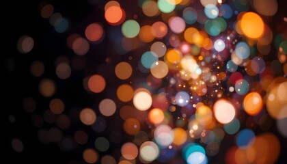 Obraz premium A stunning abstract background with colorful blurred lights, creating a dreamy and festive atmosphere. Perfect for design, events, celebrations, and creative projects.
