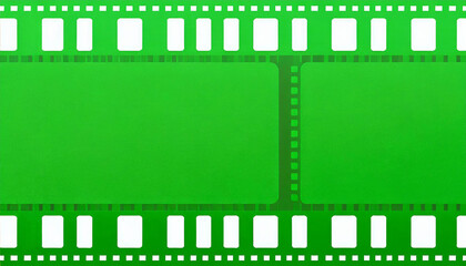 flat Green screen film strip