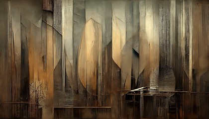 Grunge scratched metal and wood texture as abstract background