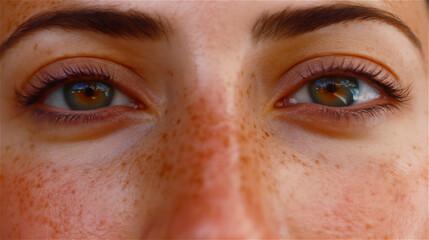 close up of a female eye