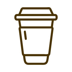Coffee culture tall takeaway cup icon