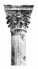 Tall column with a lot of detail on it