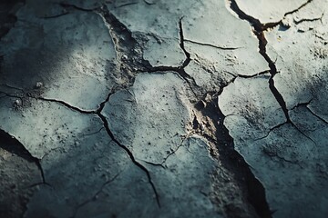 Close-up of a dry and cracked earth surface