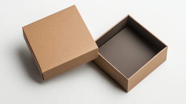 A top-down view of a partially opened art card paper box, revealing its sturdy interior