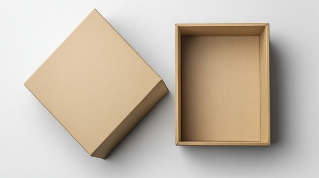 A top-down view of a partially opened art card paper box, revealing its sturdy interior