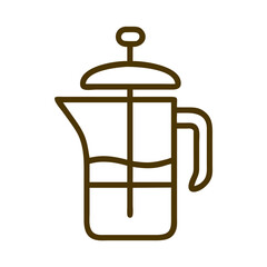 Coffee culture French press icon