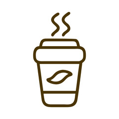 Coffee culture steaming takeaway cup icon